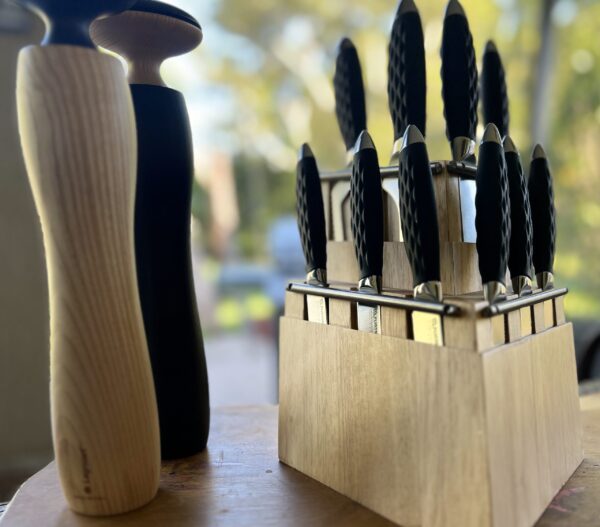 13pc PRO Series Sportsman Knife Set with Rubber Wood Block - Image 2