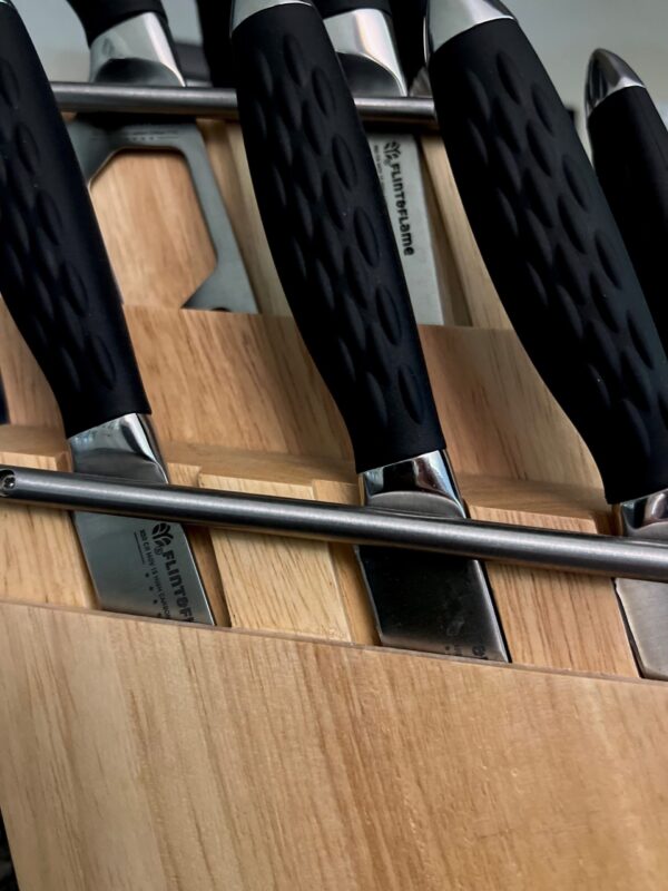 13pc PRO Series Sportsman Knife Set with Rubber Wood Block - Image 4