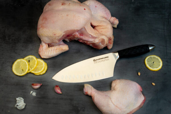 7″ PRO Series Vegetable Cleaver With Lockable Blade Cover - Image 2
