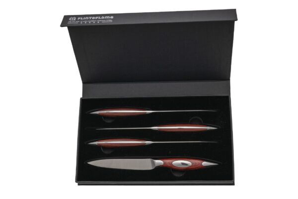 4pc Classic Series Steak/Dining Set in Velvet Lined Black Card Box - Image 3