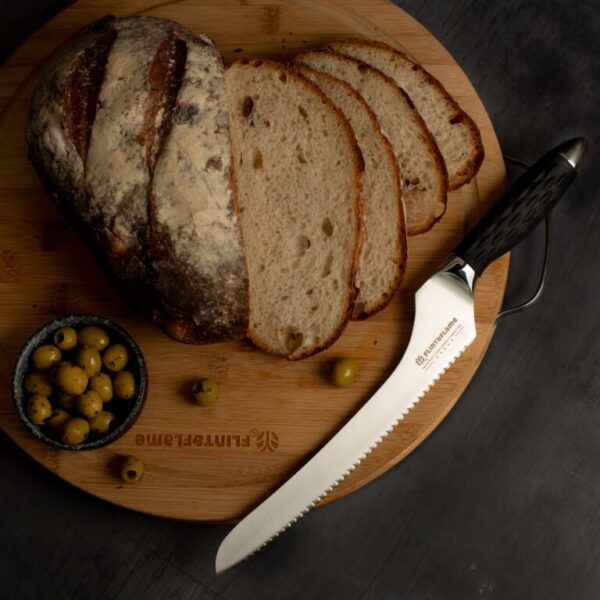 9″ PRO Series Offset Bread Knife With Lockable Blade Cover - Image 2