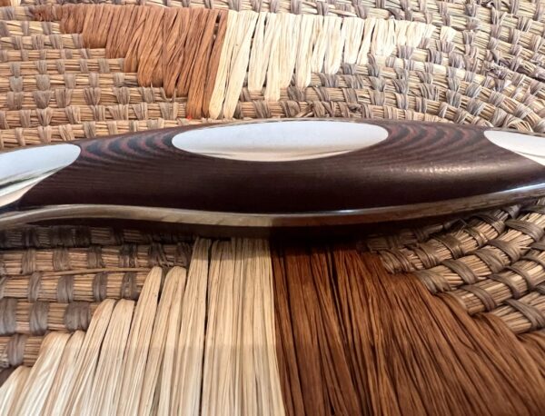 4PC G10 Brown Straight Blade Steak/Dining Knives in Magnetic Bamboo Latched Case - Image 2