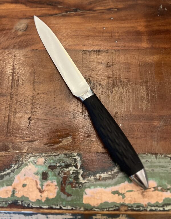 4PC Pro Series Straight Blade Steak/Dining Knives in Magnetic Bamboo Latched Case - Image 4