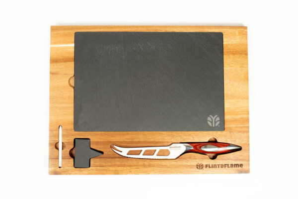 Wood & Slate Cheeseboard With Insert for Cheese Knife - Image 3