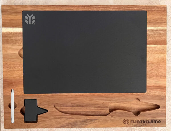 Wood & Slate Cheeseboard With Insert for Cheese Knife