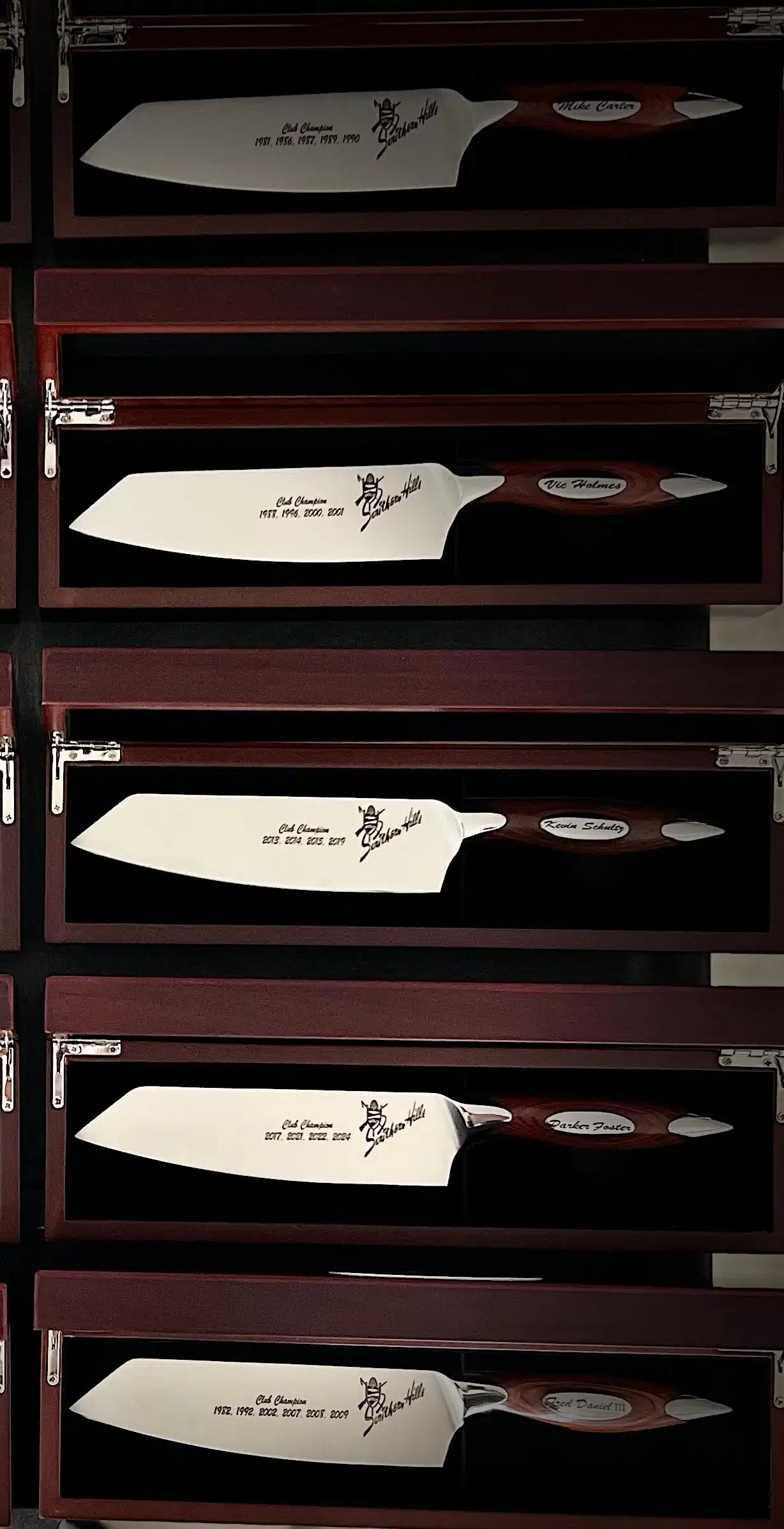 Personalized golf tournament gift knife